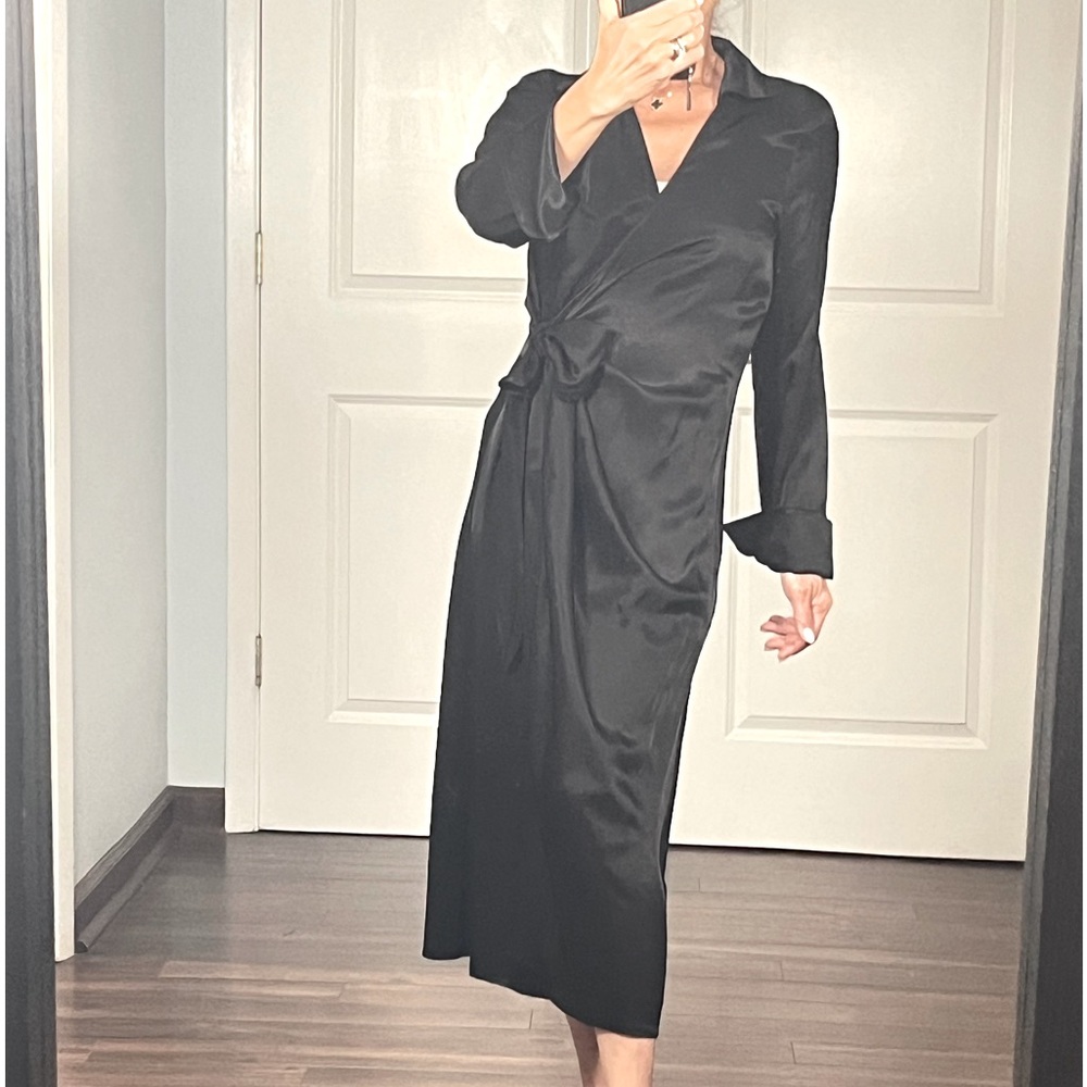 Arket Black Wrap Dress size 2